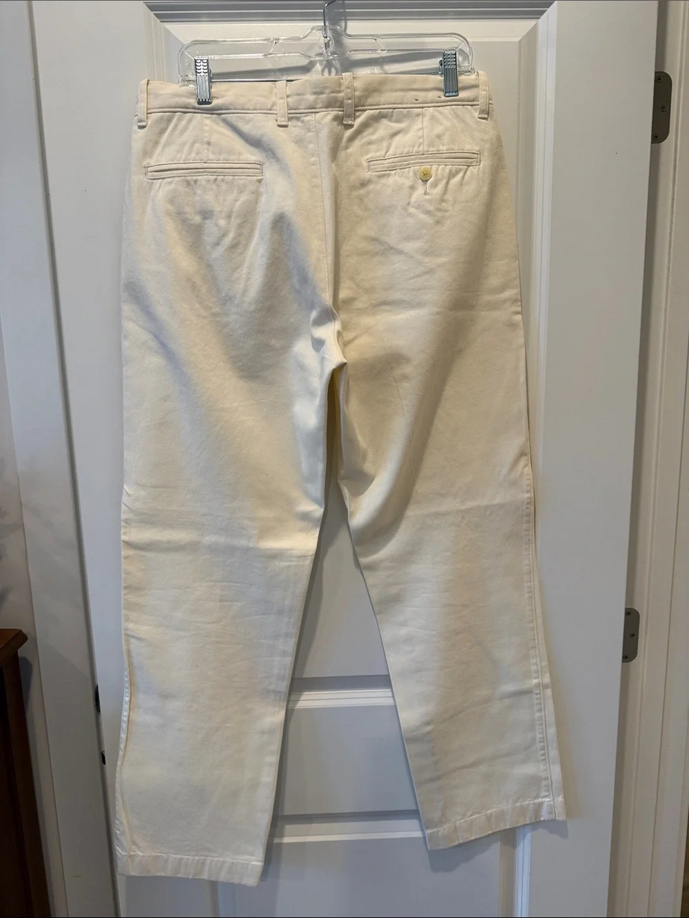 Classic Cream Straight-Leg Pants